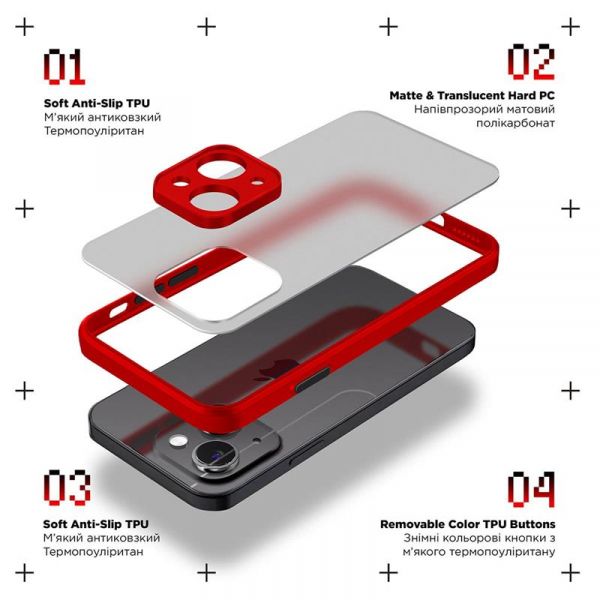 - Armorstandart Frosted Matte  Samsung Galaxy M14 5G SM-M146 Red (ARM66724) -  2