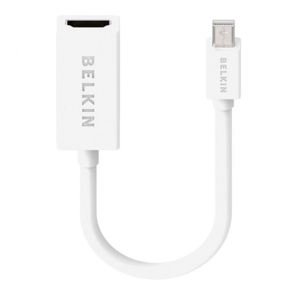  Belkin mini DisplayPort - HDMI (M/F), 0.12 , White (F2CD021eb) -  2