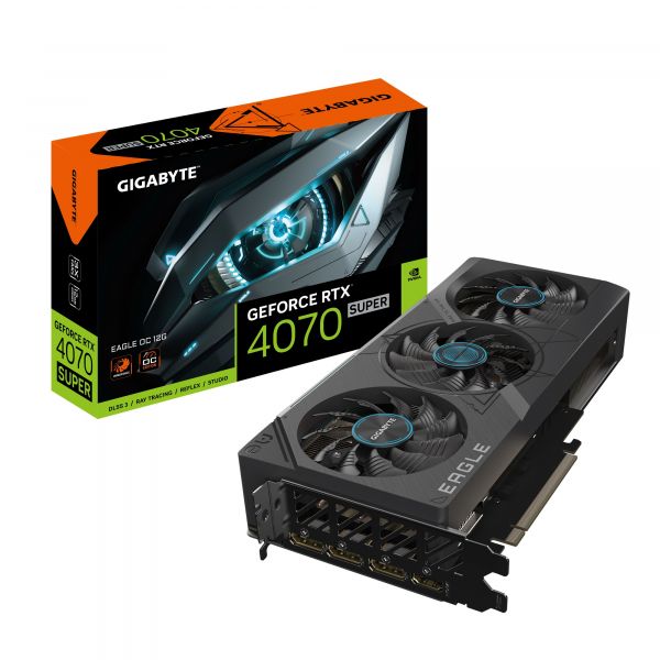  GF RTX 4070 Super 12GB GDDR6X Eagle OC Gigabyte (GV-N407SEAGLE OC-12GD) -  1