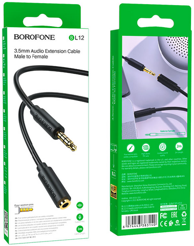 - Borofone BL12 3.5  - 3.5  (M/F), 2 ,  (BL12-2B) -  3