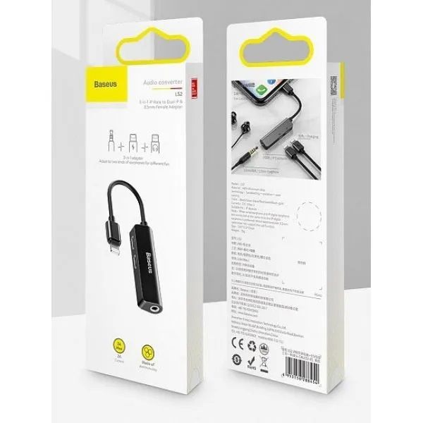  Baseus L52 Lightning - Lightning + Lightning Audio + 3.5  (M/F+F+F), 0.1 ,  (CALL52-01) -  3