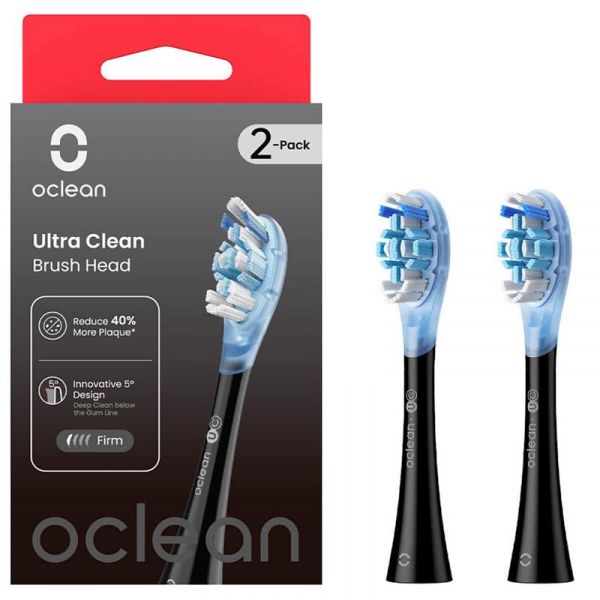     Oclean UC02 B02 Ultra Clean Brush Head Black (2 ) (6970810553543) -  1