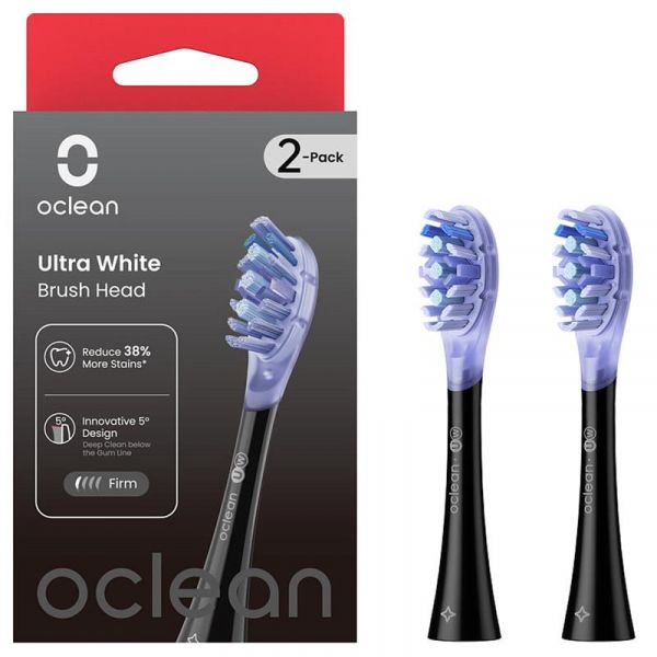     Oclean UW02 B02 Ultra White Brush Head Black (2 ) (6970810553550) -  1