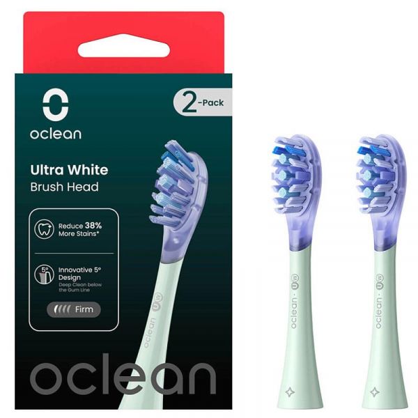     Oclean UW01 G02 Ultra White Brush Head Green (2 ) (6970810553529) -  1