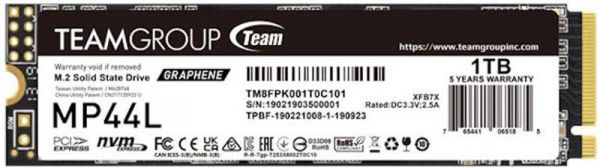  SSD 1TB Team MP44L M.2 2280 PCIe 4.0 x4 3D SLC (TM8FPK001T0C101) -  1