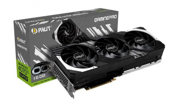  GF RTX 4070 Ti Super 16GB GDDR6X GamingPro OC Palit (NED47TSH19T2-1043A) -  1