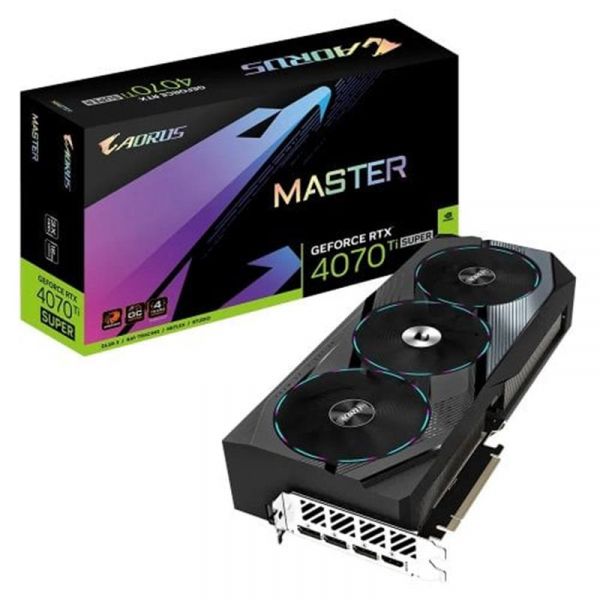  GF RTX 4070 Ti Super 16GB GDDR6X Aorus Master Gigabyte (GV-N407TSAORUS M-16GD) -  1