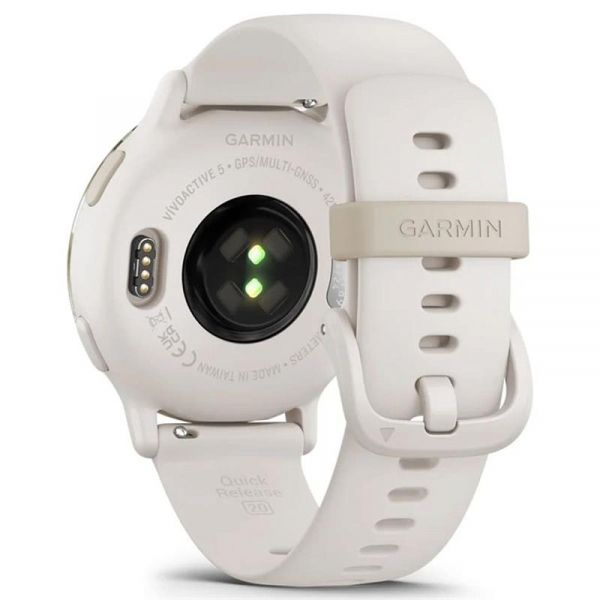 - Garmin Vivoactive 5 Cream Gold Aluminum Bezel with Ivory Case and Silicone Band (010-02862-51) -  7