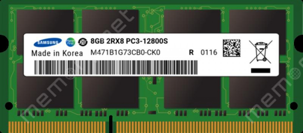   SO-DIMM 8GB/1600 DDR3 Samsung (M471B1G73CB0-CK0) -  1