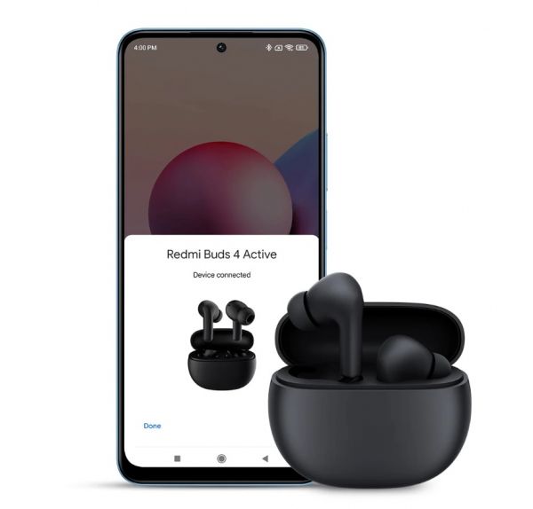 Bluetooth- Xiaomi Redmi Buds 4 Active Black (BHR6992GL)_ -  5