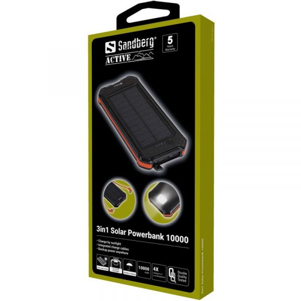    Sandberg 3in1 Solar Powerbank 10000mAh Black (420-72) -  9