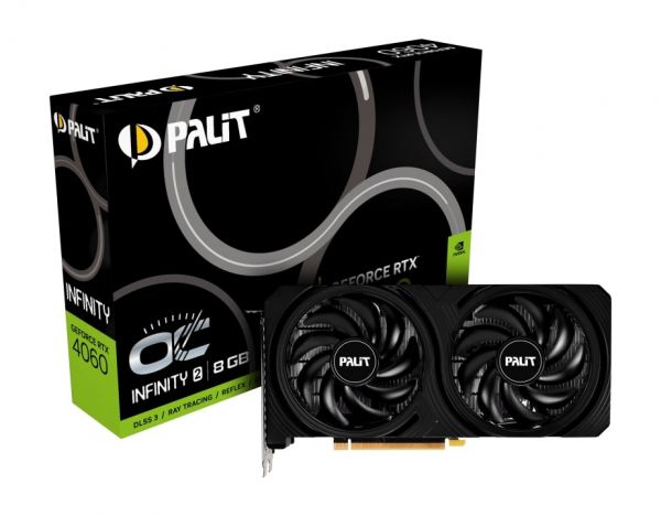  GF RTX 4060 8GB GDDR6 Infinity 2 OC Palit (NE64060S19P1-1070L) -  1