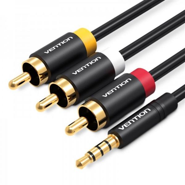  Vention 3.5  - 3RCA (M/M), 2 , Black (VAB-R07-B200) -  1