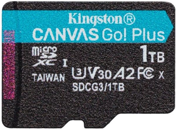  '  ` MicroSDXC 1TB UHS-I/U3 Class 10 Kingston Canvas Go! Plus R170/W90MB/s (SDCG3/1TBSP) -  1