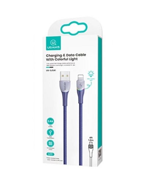  Usams US-SJ541 USB - Lightning, 1.2 , Blue (SJ541USB02) -  2