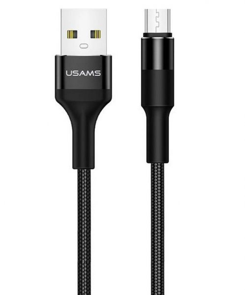  Usams US-SJ224 USB - micro USB, 1.2 , Black (SJ224USB01) -  1