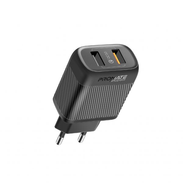   Promate BiPlug-QC3 Black -  1