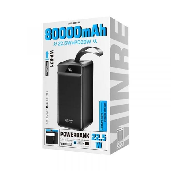    WK WP-271 Minre 80000mAh Black (6941027631522) -  2