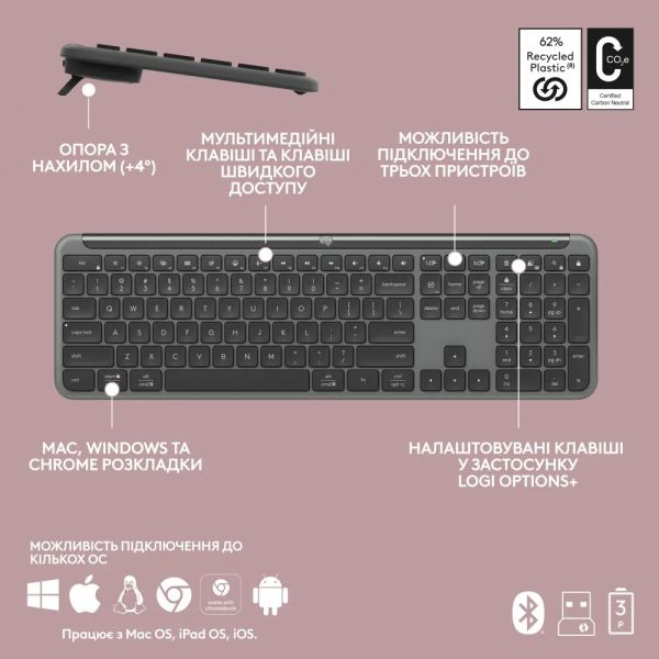  (, )  Logitech Signature Slim Combo MK950 for Business Graphite (920-012508) -  9