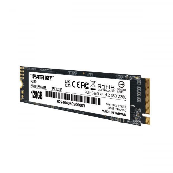  SSD  128GB Patriot P320 M.2 2280 PCIe 3.0 x4 NVMe TLC (P320P128GM28) -  4