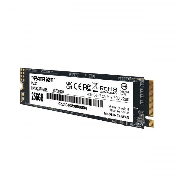  SSD  256GB Patriot P320 M.2 2280 PCIe 3.0 x4 NVMe TLC (P320P256GM28) -  4