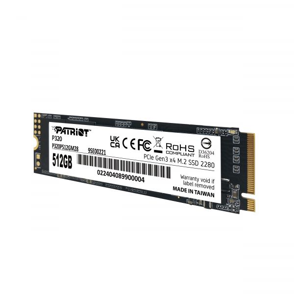  SSD  512GB Patriot P320 M.2 2280 PCIe 3.0 x4 NVMe TLC (P320P512GM28) -  4