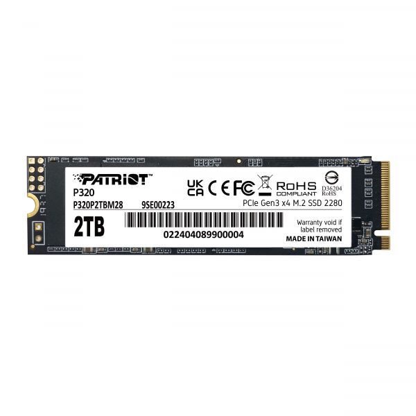 SSD  Patriot P320 2TB M.2 2280 PCIe 3.0 x4 NVMe TLC (P320P2TBM28) -  1