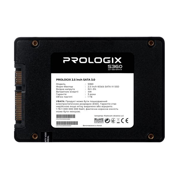  SSD 1TB Prologix S360 2.5" SATAIII TLC (PRO1000GS360) -  2