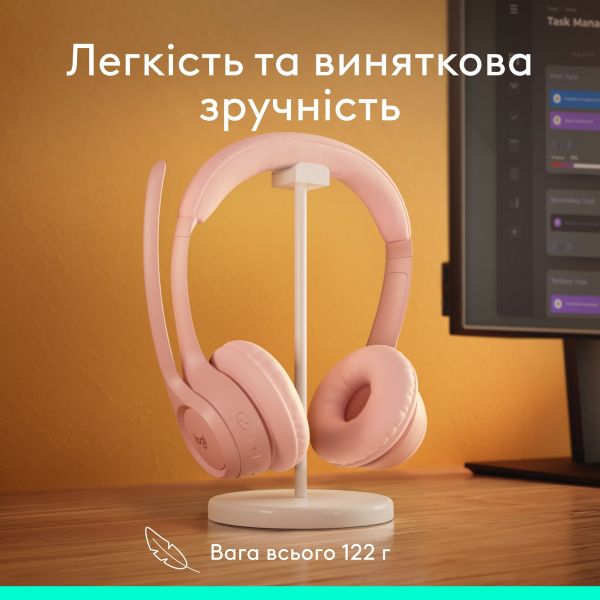 Bluetooth- Logitech Zone 300 Wireless Rose (981-001412) -  8