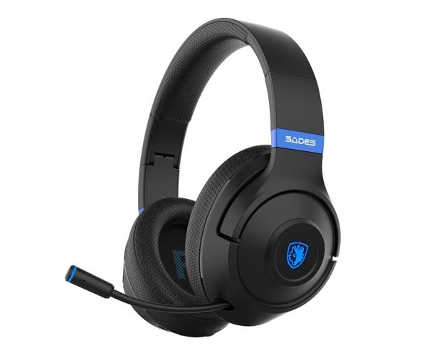 Bluetooth- Sades SA-205 Whisper Black/Blue (sa205bkb) -  1