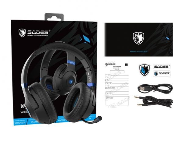 Bluetooth- Sades SA-205 Whisper Black/Blue (sa205bkb) -  11