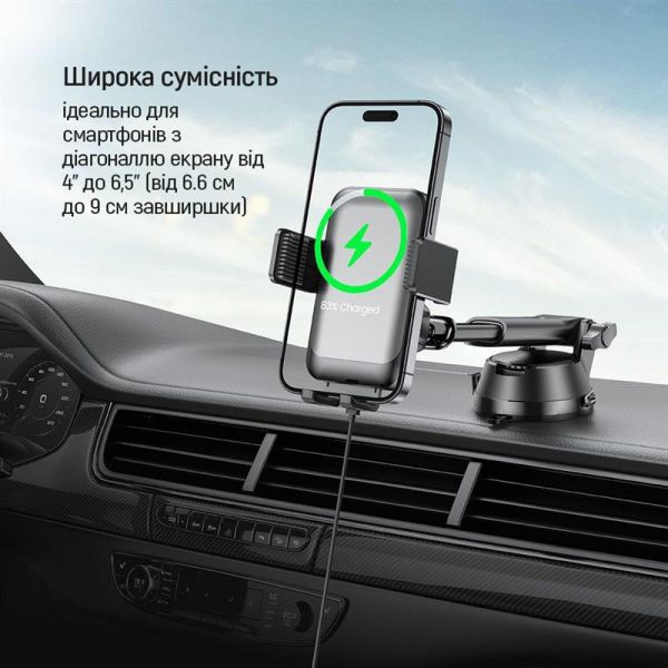    olorWay AutoSense Car Wireless Charger 2 (Dashboard+Air Vent) 15W (CW-CHAW040Q-BK) -  14