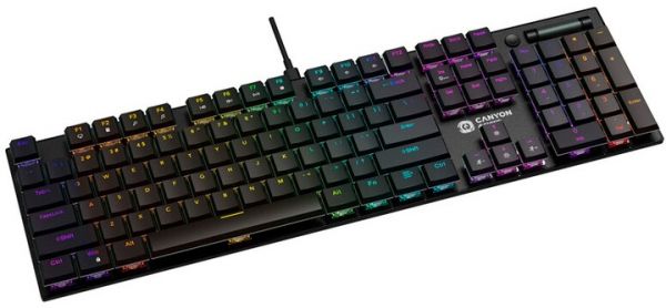  Canyon Cometstrike GK-55 RGB ENG/UKR USB Black (CND-SKB55-US) -  4