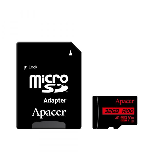  '  `i MicroSDHC 32GB UHS-I Class 10 Apacer + SD adapter (AP32GMCSH10UB-R) -  1