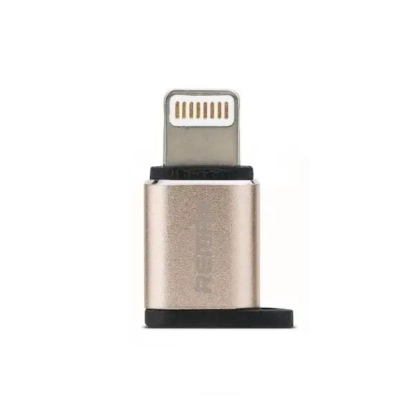  Remax RA-USB2 Visual microUSB-Lightning Gold (6954851289814) -  1