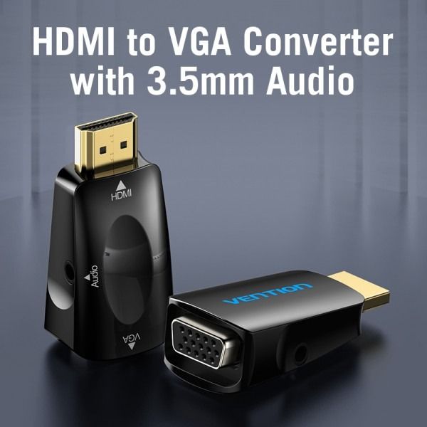  Vention HDMI - VGA-3.5 (M/F), Black (AIDB0) -  3