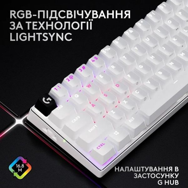  Logitech G PRO X 60 TKL GX Optical Tactile White (920-011930) -  8