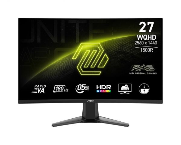  MSI 27" MAG 27CQ6F VA Black Curved 180Hz -  1