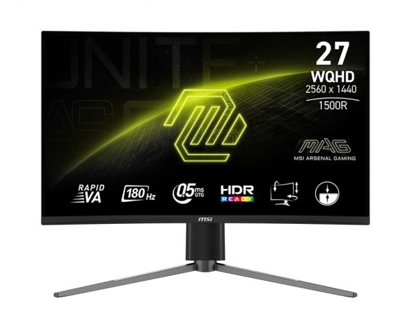  MSI 27" MAG 27CQ6PF VA Black Curved 180Hz -  1