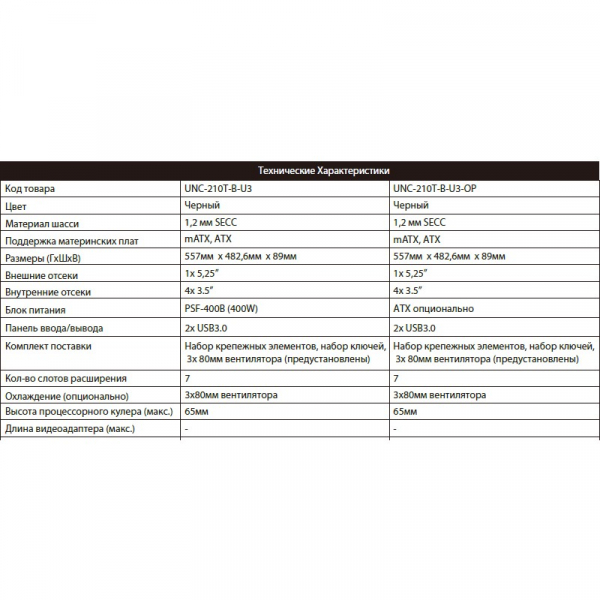  Chieftec 2U UNC-210T-B-U3-OP   -  2