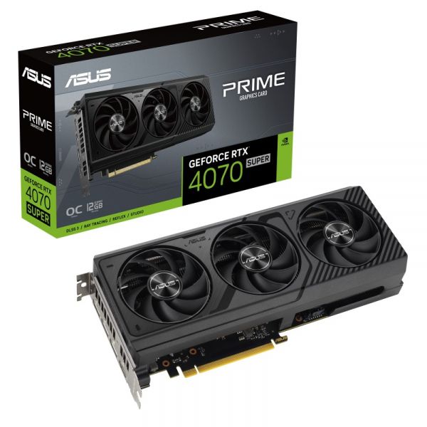  GF RTX 4070 Super 12GB GDDR6X Prime OC Asus (PRIME-RTX4070S-O12G) -  1