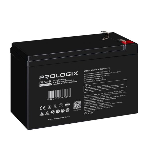      Prologix 12V 9AH (PL12-9) AGM -  1