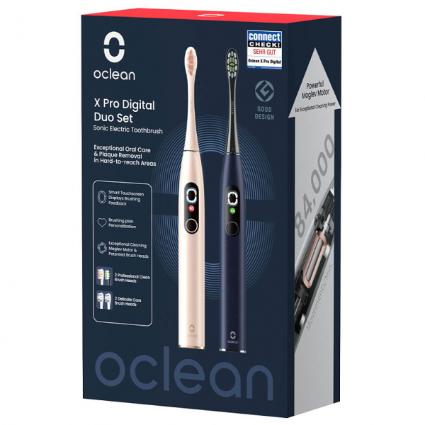    Oclean X Pro Digital Duo Set Dark Blue + Golden (6970810554274) -  9