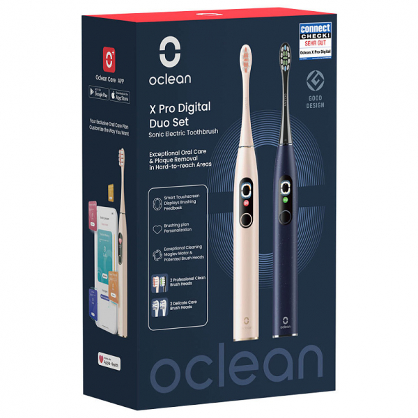    Oclean X Pro Digital Duo Set Dark Blue + Golden (6970810554274) -  8