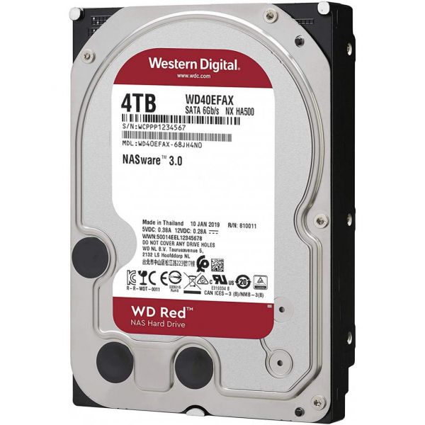  HDD SATA 4.0TB WD Red 5400rpm 256MB (WD40EFAX)_Refurbished -  2