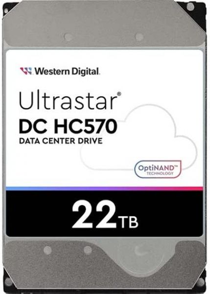 HDD 3.5" SATA 22.0TB WD Ultrastar DC HC570 7200rpm 512MB (0F48155) -  1