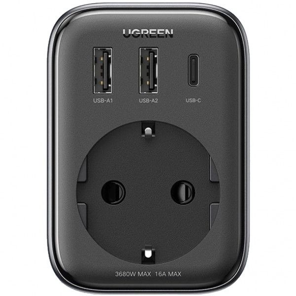   Ugreen CD314 30W Outlet Extender (2USB-A+USB-C) Black (90613) -  1