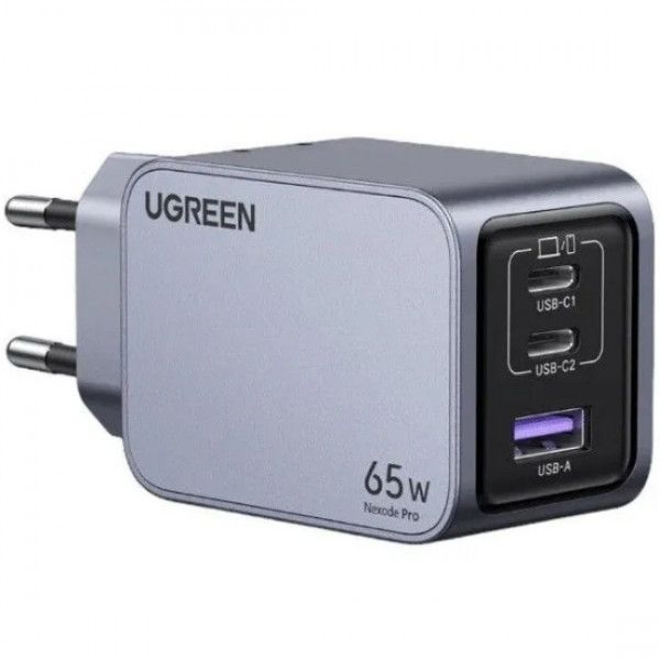   Ugreen Nexode Pro X755 65W GaN (2USB-C+USB-A) Gray (25871) -  1