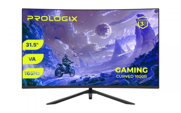  Prologix Gaming 31.5" GM3224CQ VA Black Curved 165Hz -  1