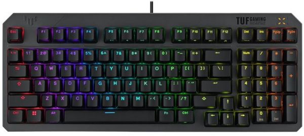  Asus TUF Gaming K3 Gen II Opti-Mech RGB 97key Switches ABS Black (90MP0390-BKMA00) -  1